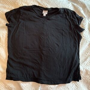 Boob design black nursing tee